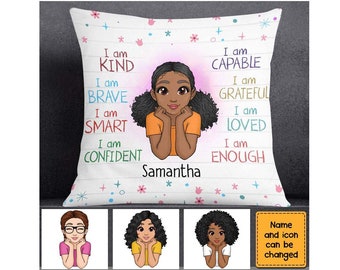 I Am Kind Pillow, Gift For Granddaughter Grandson Boy Gril  Christmas Birthday Pillow Case, Pillow Cover