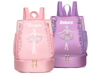 Dance Bags, Personalized Name Ballerina Backpacks,Toddler Bag, Christmas Gifts For Girl