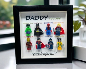 Personalized Superhero Dad Frame, Fathers Day Gift, Super Dad, Gift For Dad Papa, Husband | Birthday Gift For Him