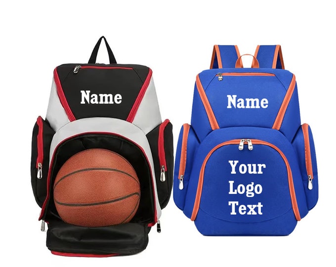 Basketball Backpack Gift, Personalized Name/Logo Sport Bag, Gift for Boy/Girl, Cusotm Back to Schoolbag