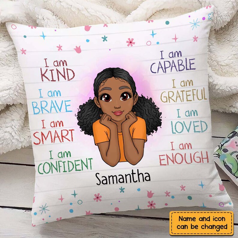 I Am Kind Pillow, Gift For Granddaughter Grandson Boy Gril Christmas Birthday Pillow Case, Pillow Cover image 7