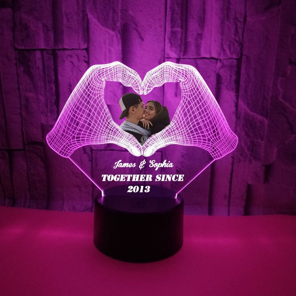 1pc Led Engraved Night Lamp For Girlfriends Gifts Gifts For Girlfriends  From Boyfriend Romantic Girlfriends Gifts Night Light For Christmas  Anniversary Birthday Valentines Day Thanksgiving Holiday Seasonal Gifts