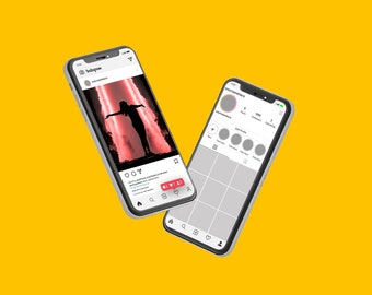 Instagram Mobile Mockups PSD: Social Media Templates (Photoshop)