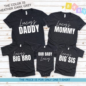 Personalized Family Matching Shirts: Newborn Hospital Shirts, Baby Name Tee