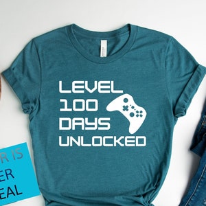 Level 100 Days Unlocked Shirt, 100 Days of School Shirts, 100th Day Of School Shirt, 100 Days T-shirt, Youth Shirt, Kids Shirt