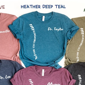 Chiropractor Spine Shirt, Personalized Chiropractor T-shirt, Chiropractor Gift, Christmas Gift for Chiropractor, Chiropractic Gift