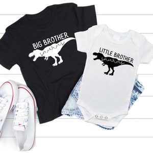 Little Brother, Little Brother Saurus Shirt, Big and Little Brother Shirt, Matching Little and Bro Shirts, Custom Little Brother