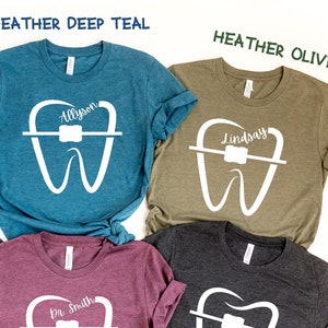 Orthodontist Custom Shirt, Orthodontic Personalized Shirt, Dental Braces Shirt, Braces Tooth Shirt with Name, Ortho Squad Shirts