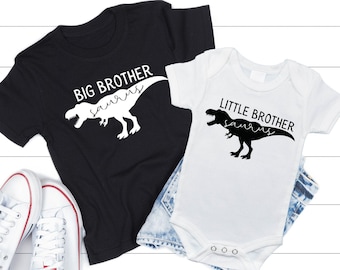 Little Brother Saurus Shirt: Custom Matching Dinosaur T-Shirt