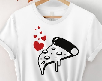 Vintage Faded Print T-Shirt Jersey Short Sleeve T-Shirt I LOVE PIZZA Shirt Gift Women\u2019s Tee SUBLIMATED Graphic Tee Cute Tee