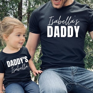 Daddy and Girl Shirts, Daddy and Girl Matching Shirts, Personalized Daddy Kids Shirt, Custom Daddy Kids Shirt, Daddy Custom Matching Tee