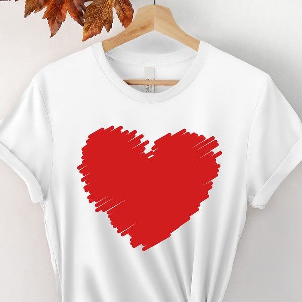 Red Heart Shirt Etsy