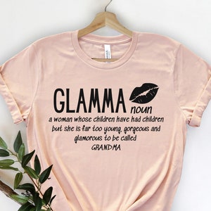 Glam-Ma Description Shirt, Glamma Like a Normal Grandma Shirt, Gift for Grandma, New Grandma Shirt, , New Grandma Gift, Christmas Gift