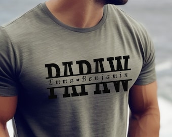 Personalized Papaw Shirt With Kids' Names - Custom Xmas Gift