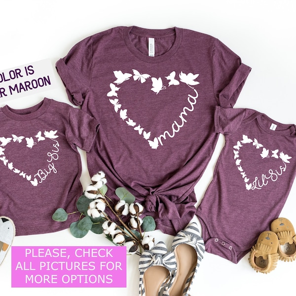 Little Sister Announcement Shirt: Lil Sis Matching Family Tee, Pregnancy Reveal T-shirt