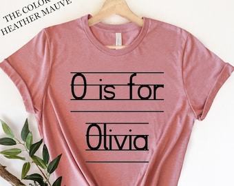First Day of Preschool Shirt: Personalized Alphabet Name Tee, Custom Back to School T-shirt