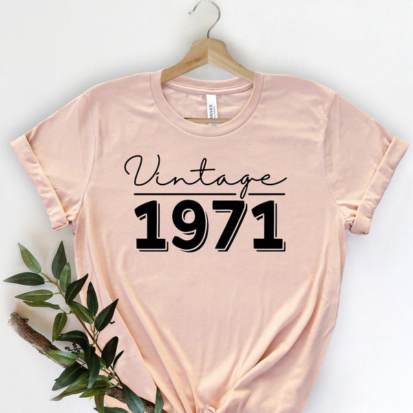 71st Birthday Gift Shirt For Men - Classic Retro 1954 Design, Customizable T-Shirt