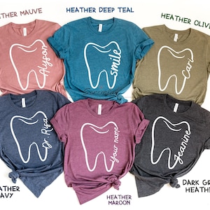 Dentist Custom Shirt, Dentist Personalized Shirt, Tooth Shirt, Cute Tooth Shirt, Dental Assistant Shirt, Dental Shirt, Dentist Tooth Shirt