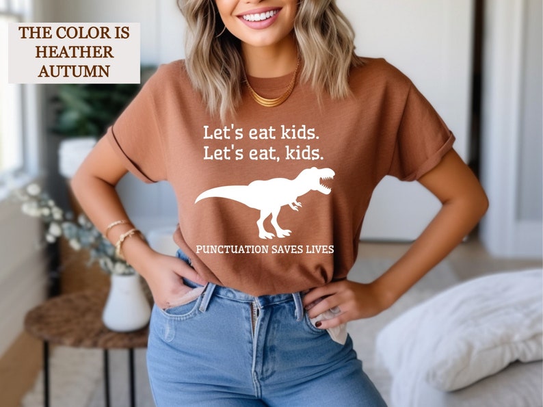 Let's Eat Kids English Teacher Shirt with Autumn Color