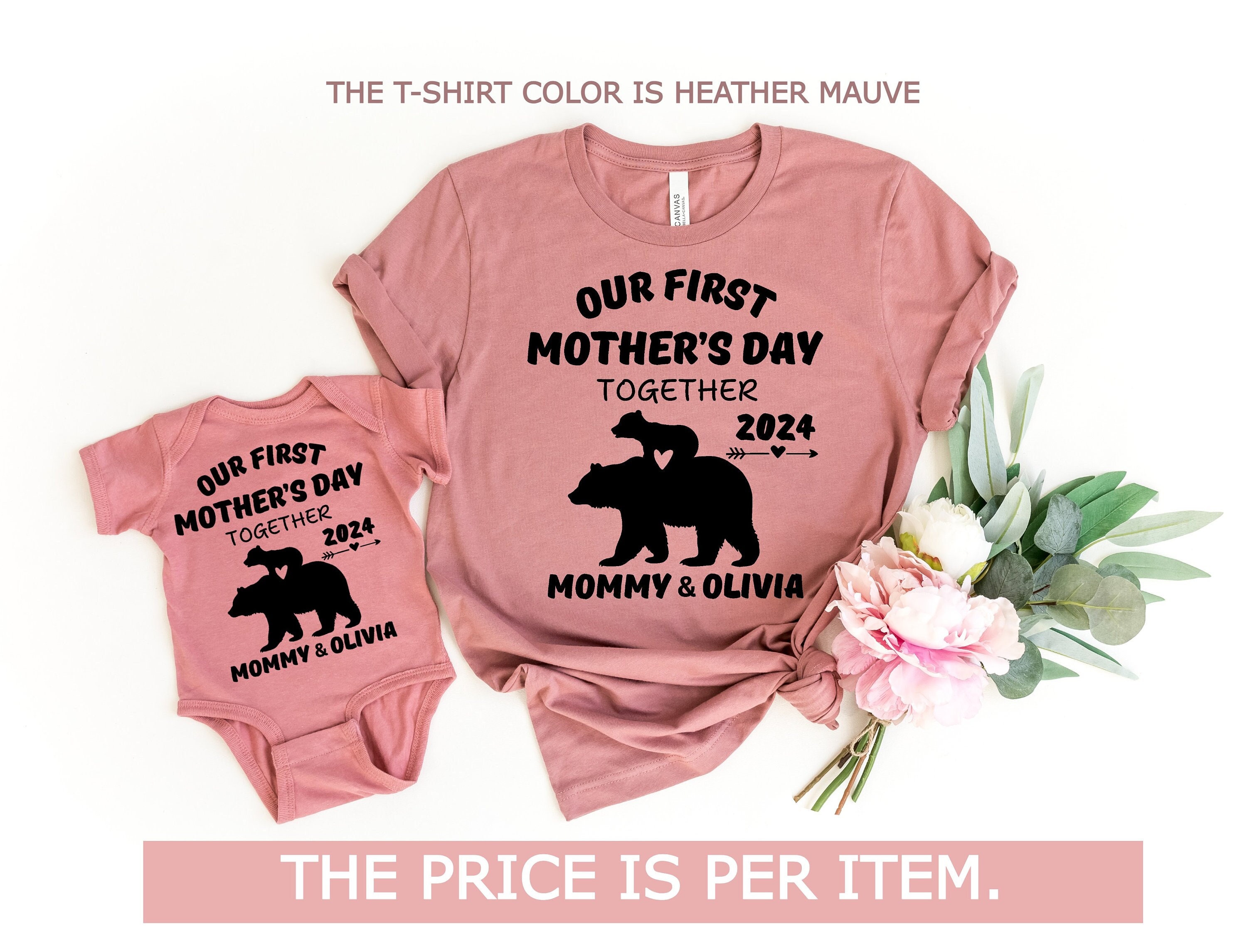Unisex T Shirt Mama Bear With Color Baby For Mather's Day Unisex T Shirt Mama Bear With Color Baby For Mather's Day