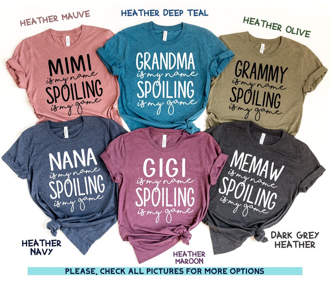 Mimi is My Name Spoiling is My Game Shirt, Grandkids Spoiled Here Shirt ...