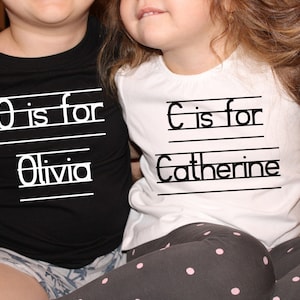 Personalized Twin T-Shirts: Custom Name-Matching Sibling Shirts