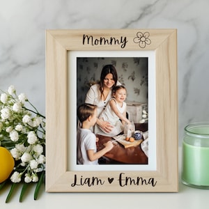 Mommy Personalized Picture Frame, Mommy Frame with Kids&#39; Names, Mommy Custom Frame, Personalized Picture Frame for Mother&#39;s Day