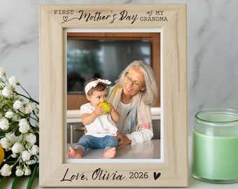 New Grandma Mother's Day Picture Frame - Custom Gift from Grandbaby
