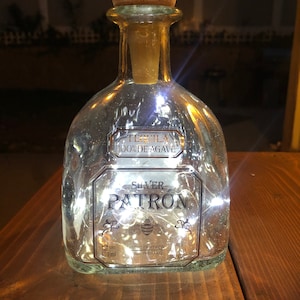 Patron / Don Julio / Casamigos Tequila Bottle With String Fairy Lights / Lighted Liquor Bottle / Gift / Bar Decor