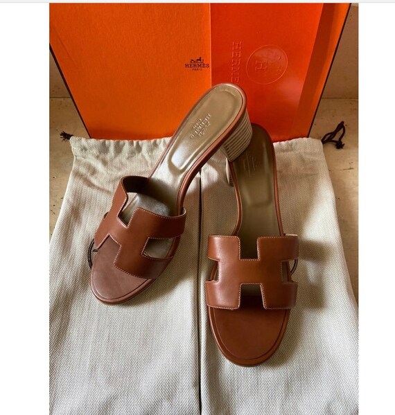 Authentic Hermes Oasis Brown Sandal 41