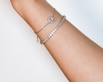Tennis Bracelet in 925 Silver with 2.5mm Moissanite
