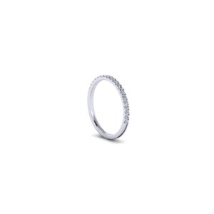 Half Eternity Ring in 925 Silver with 1.5mm Moissanite image 4