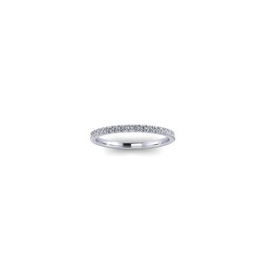 Half Eternity Ring in 925 Silver with 1.5mm Moissanite image 5