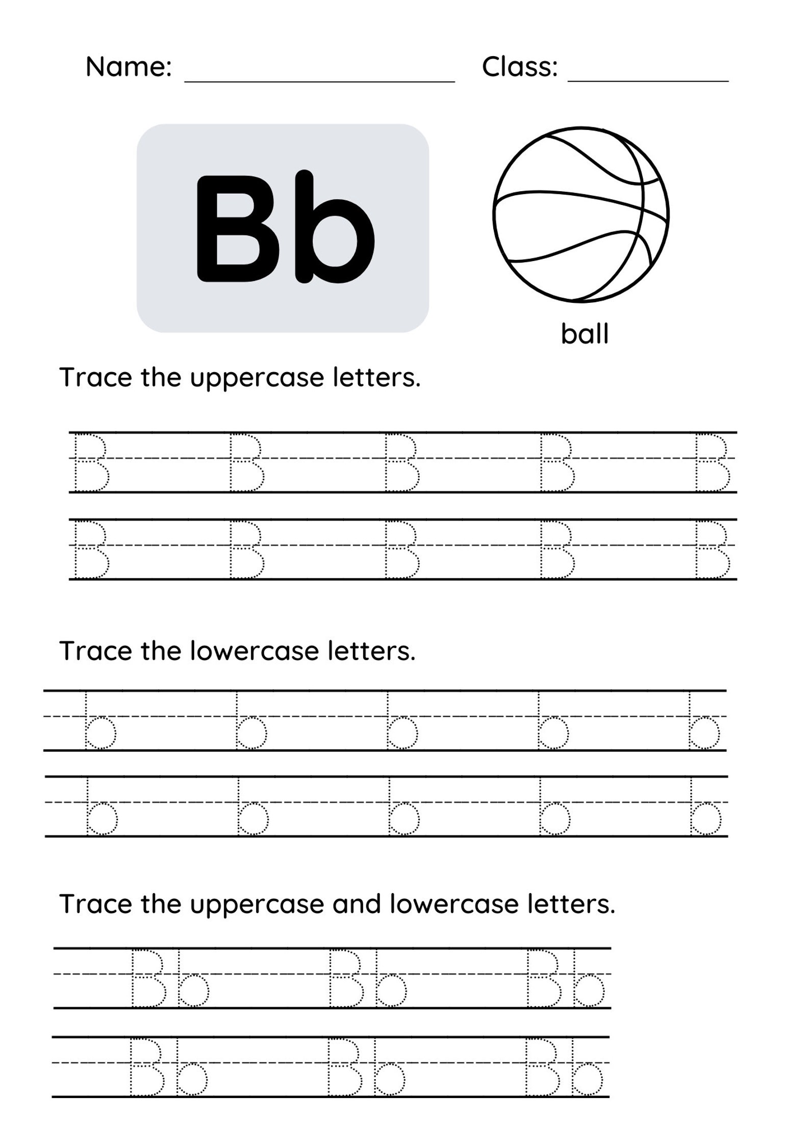 Alphabet Tracing Worksheet Instant Download Printable - Etsy