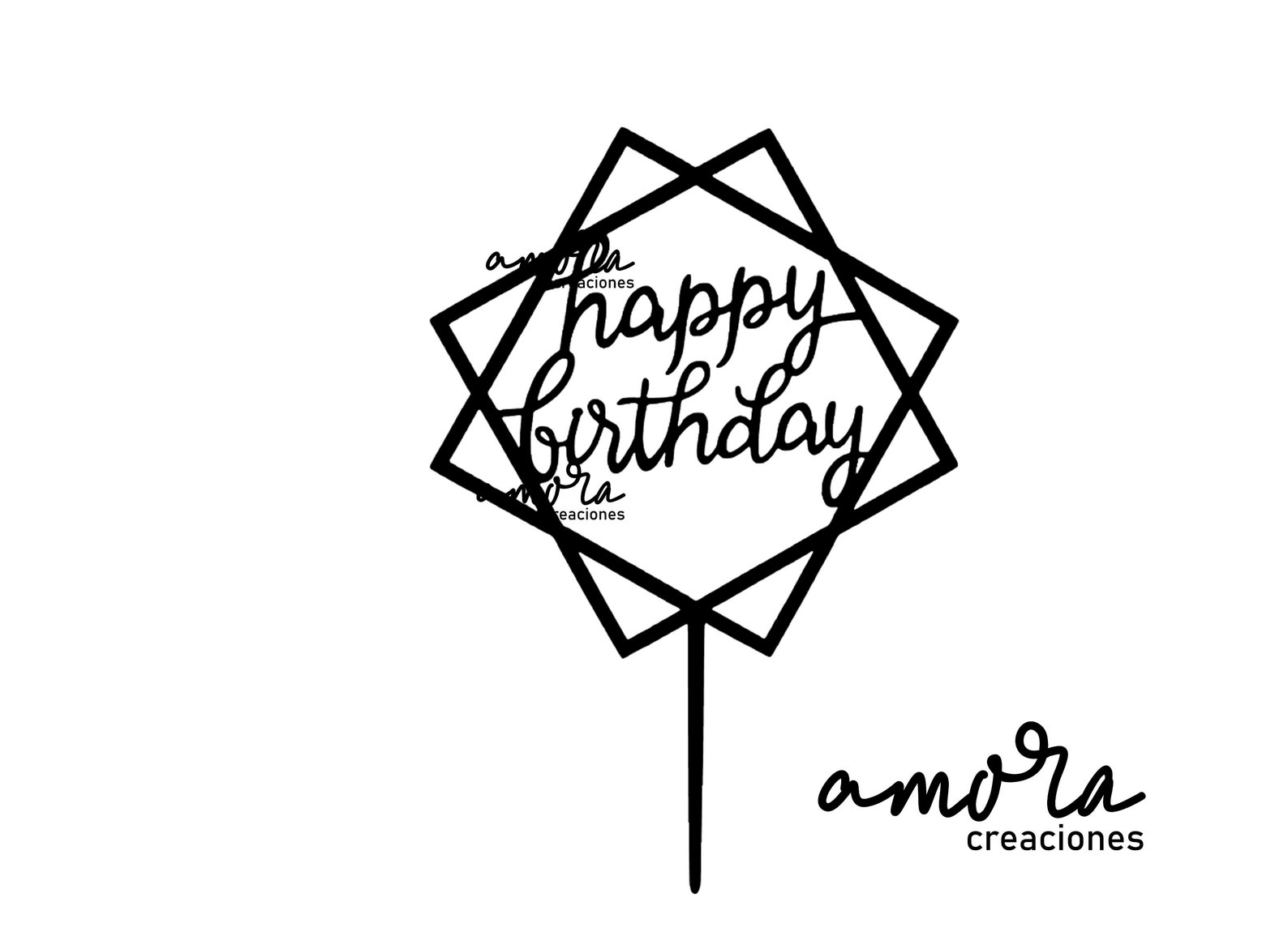 Toppers de cumpleaños Happy Birthday Etsy España
