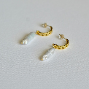 18K Gold Filled Baroque Pearl Drop Dangle Earring,Dainty Earrings,Freshwater Pearl Earrings