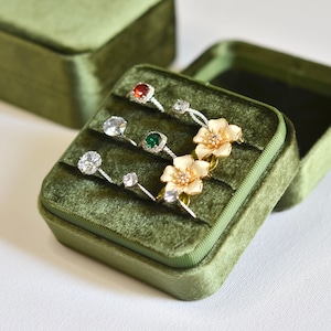 VELVET JEWELLERY BOX ARMY VELVET JEWELLERY BOX ARMY