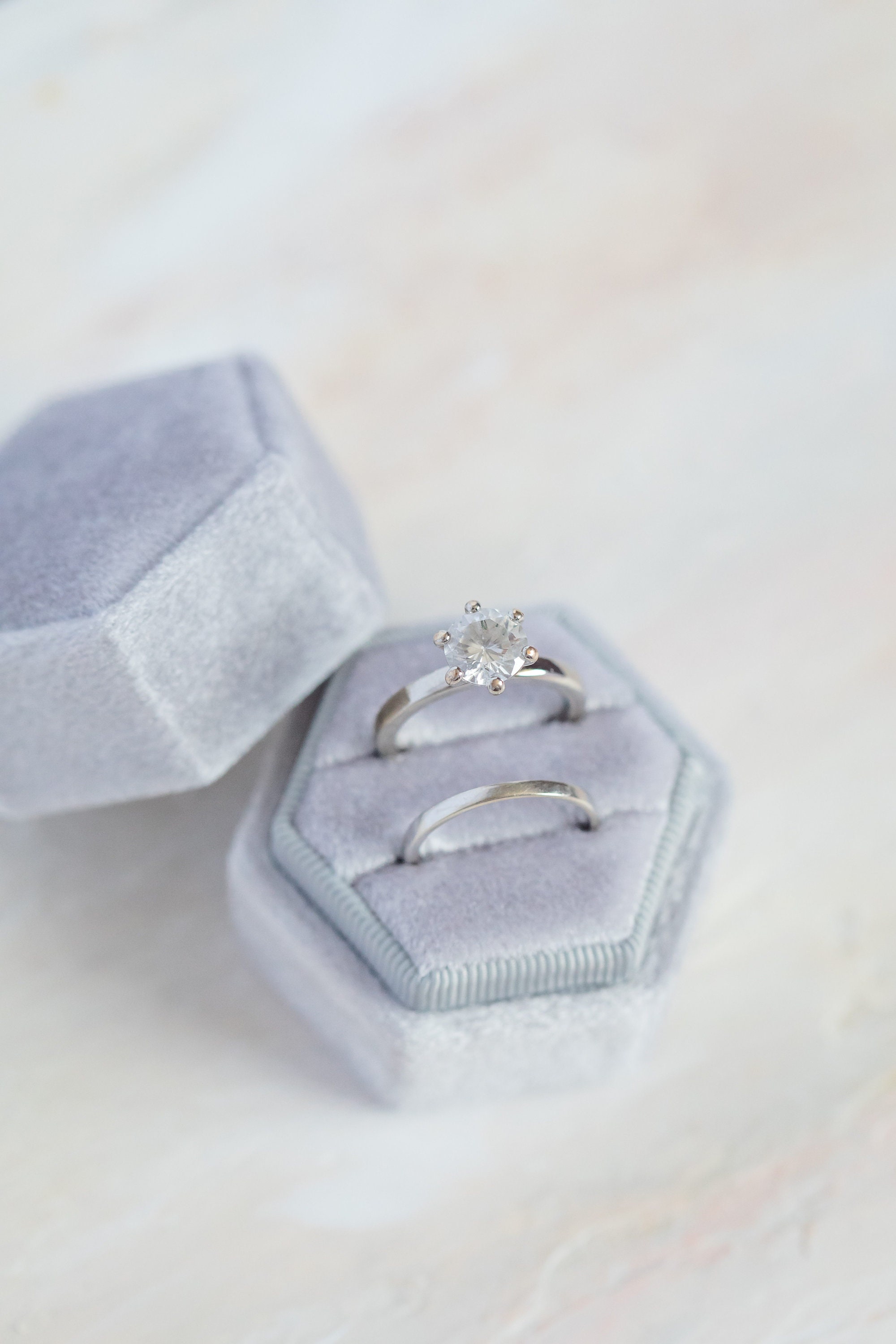 Grey Velvet Wedding Ring Box velvet ring box proposal box Etsy