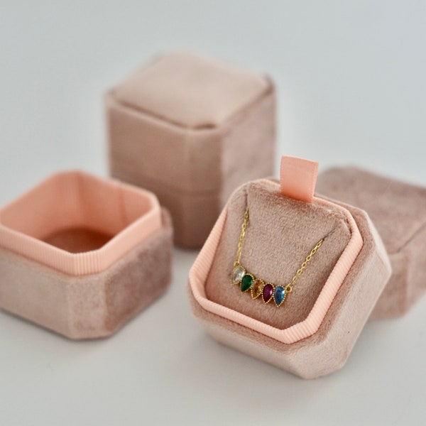 6 Colors - Velvet Necklace and Ring Box