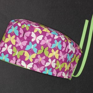 Butterflies surgical cap with straps for doctors, nurses, dentists