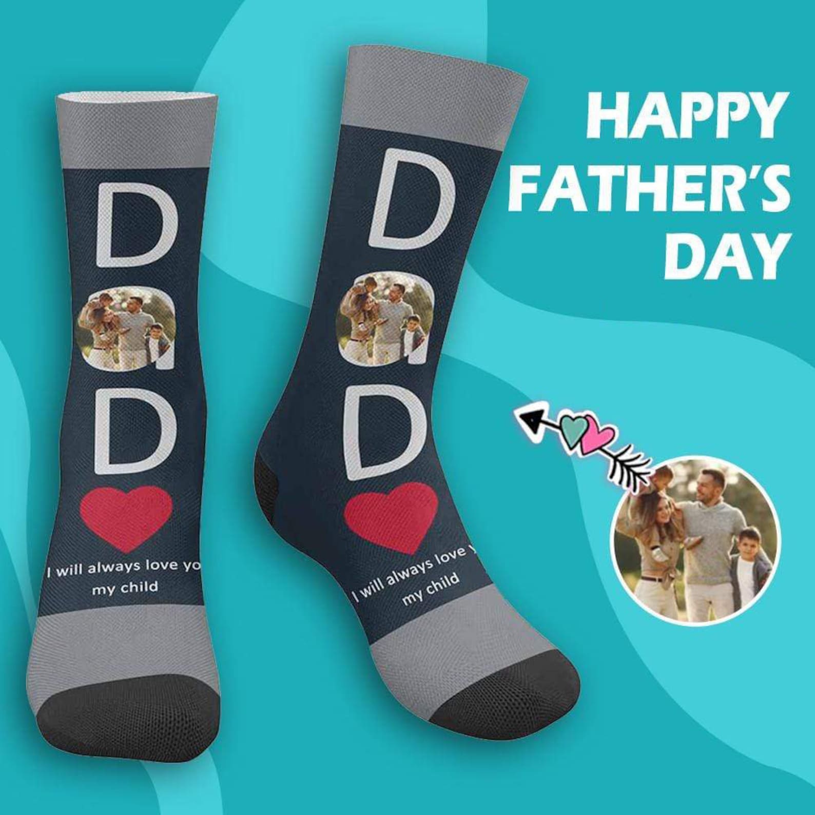 Personalized Dad Socks Custom Socks Daddy Socks Family Socks Etsy