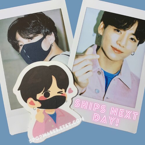 Cute Jungkook Heart Sticker BTS Chibi Art Cute Laptop Etsy
