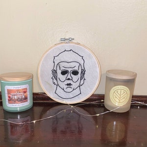 Michael Myers Embroidery, Michael Myers, Horror Embroidery, Creepy, Scary Movie Embroidery