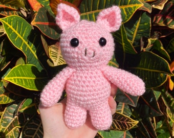 Mr. Piggy Crochet PATTERN, amigurumi piggy toy PDF tutorial, crochet stuffed pig DIGITAL instant download pattern