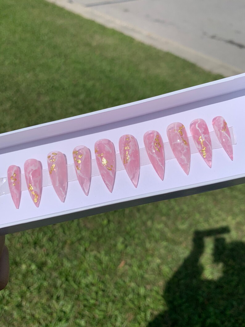 Press on Nails Stiletto Made for Fake Nails False Nails Etsy