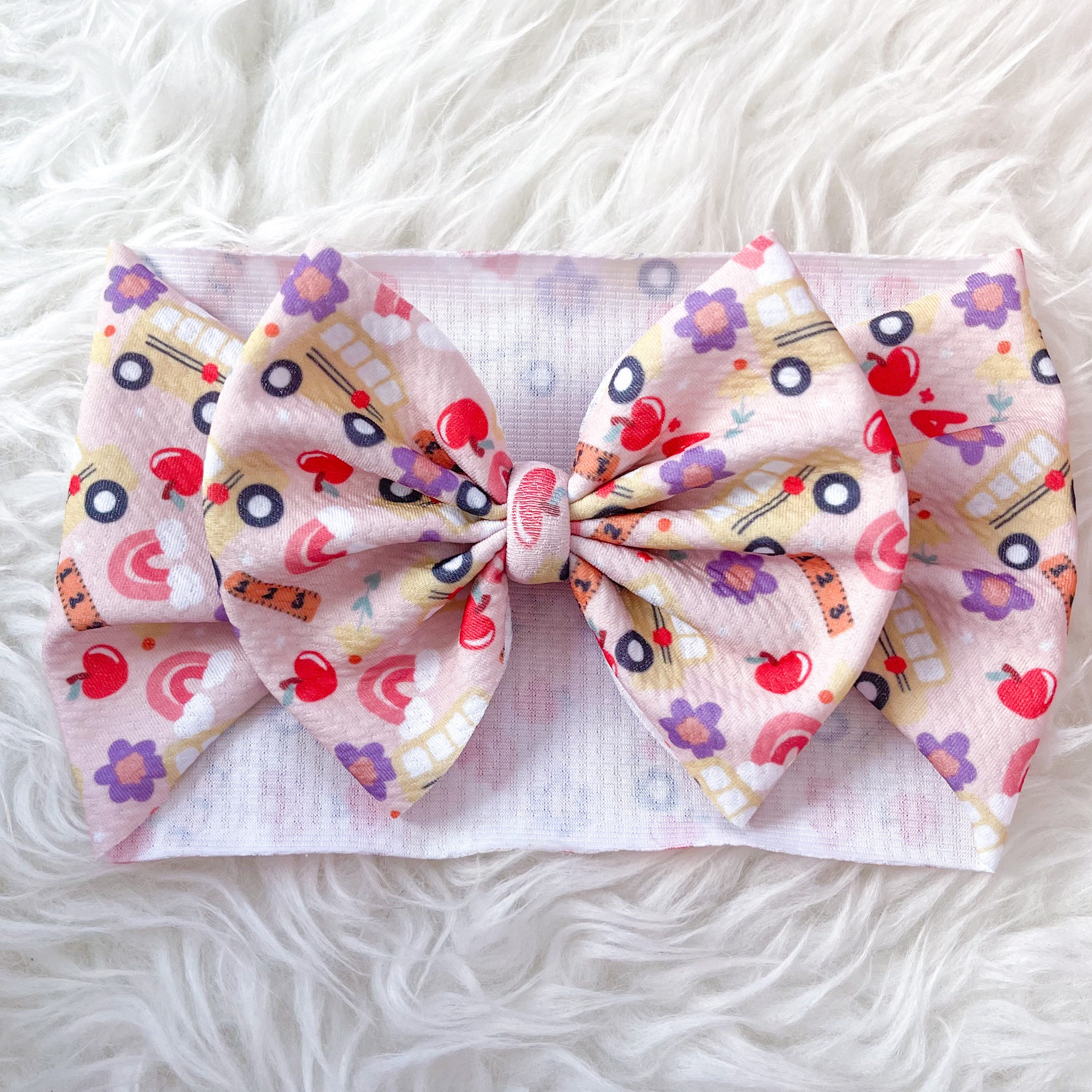 Cute Back to School Print Bow
