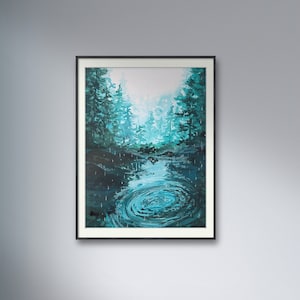 Impression d'art gouache forêt tropicale, impression d'art A4, peinture à la gouache, impression d'art paysage, déco murale, impression d'art forêt, carte postale, A5, A6