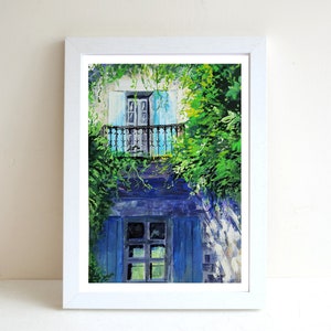 Agriturismo Gouache Illustrazione Stampa d'arte, Stampa d'arte A4, Pittura a guazzo, Stampa d'arte paesaggistica, Wall deco, Stampa d'arte forestale, cartolina