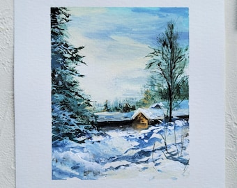 森の小川 - オリジナル絵画 - Etsy 日本
