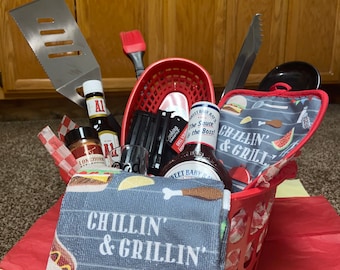 Barbecue Gift Basket | Fathers Day | Grilling Gift Basket | Housewarming Gift